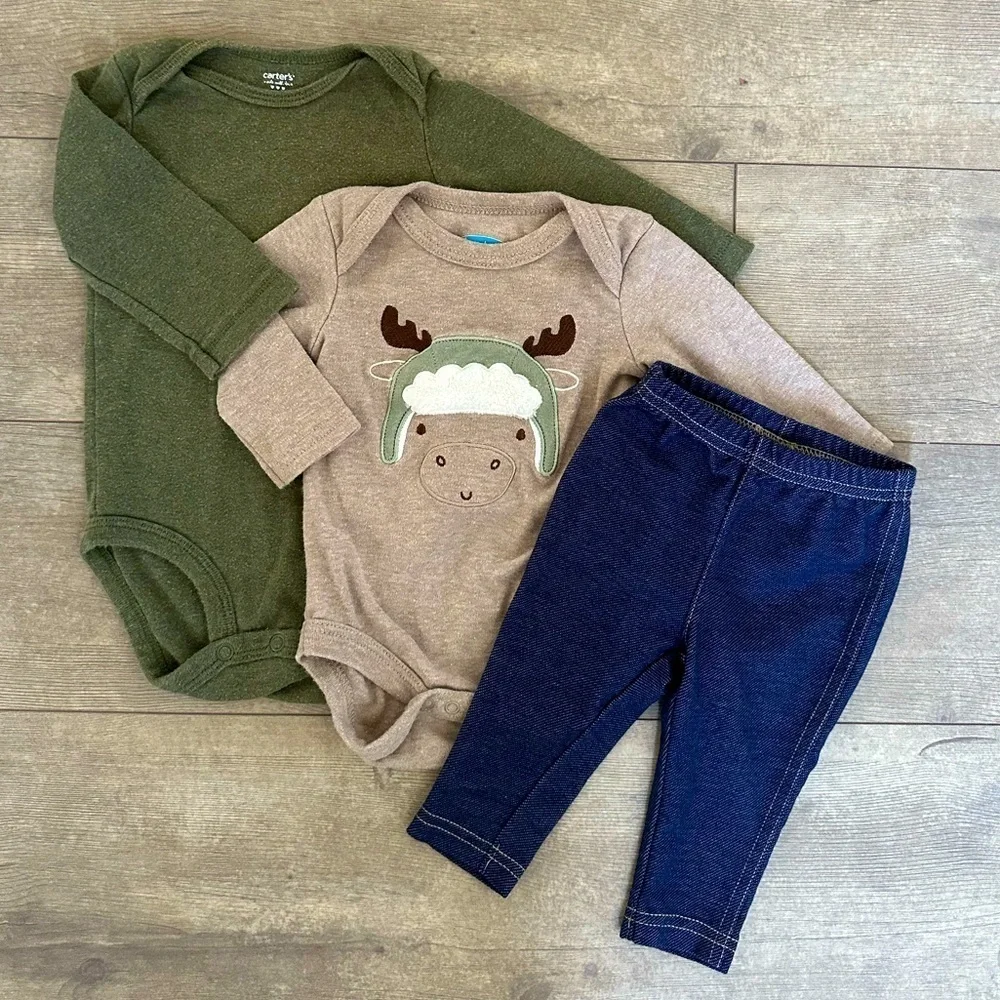 Baby Boy Fall/Winter Clothing Bundle 3-6 Months  Bon Bebe + carters